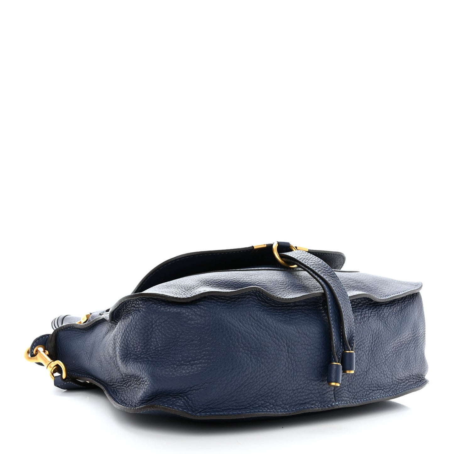 Calfskin Medium Marcie Satchel Royal Navy