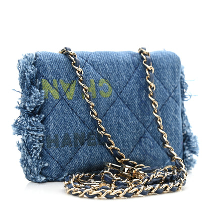 Chanel Denim Quilted Denim Mood Belt Bag Blue Multicolor 3 of 11