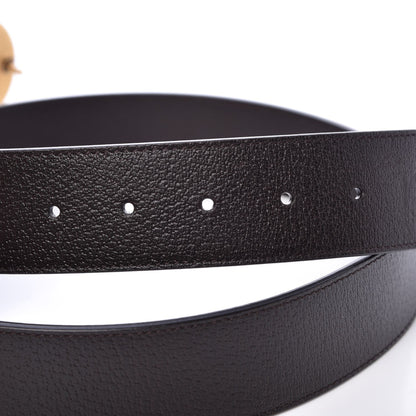 Gucci Textured Dollar Calfskin Double G 40mm Belt 95 38 Dark Cocoa 6 of 6
