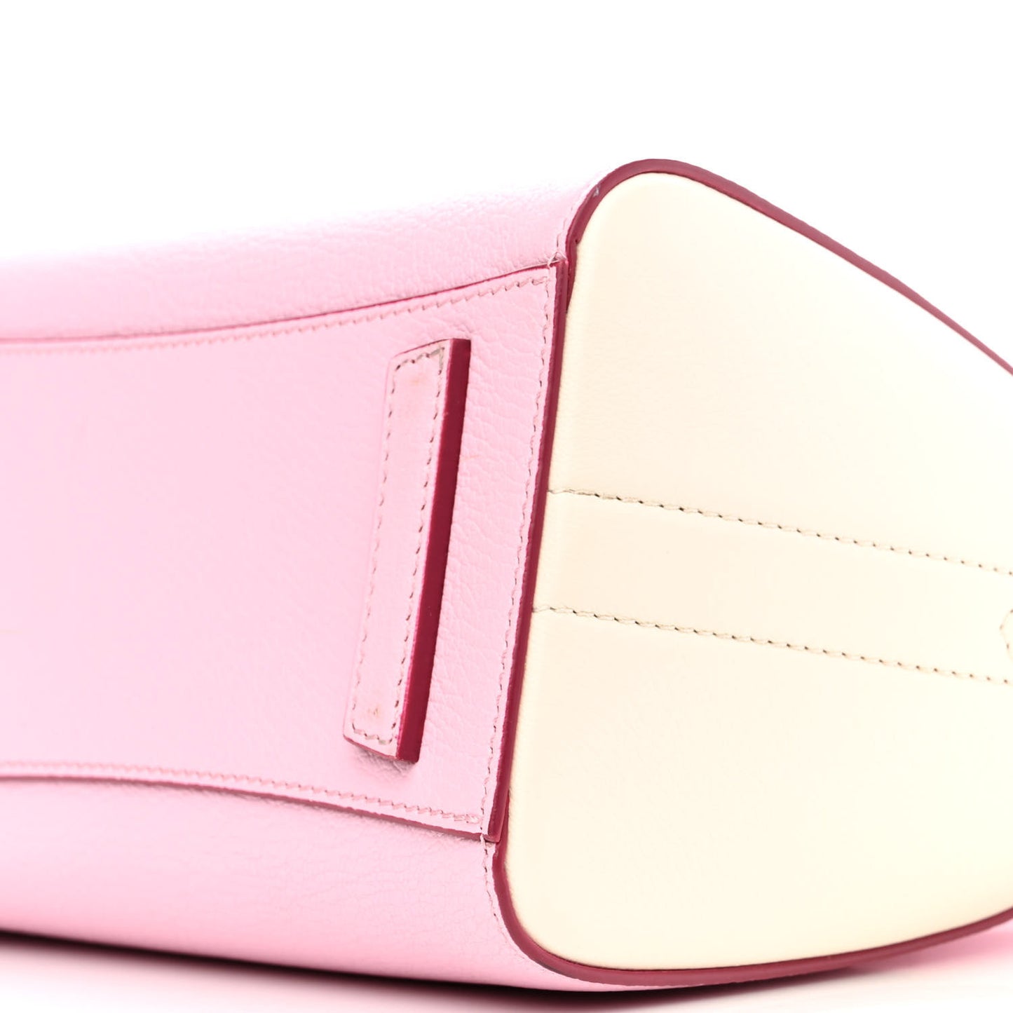 Sugar Goatskin Mini Tri-Color Antigona Bright Pink White Fuchsia