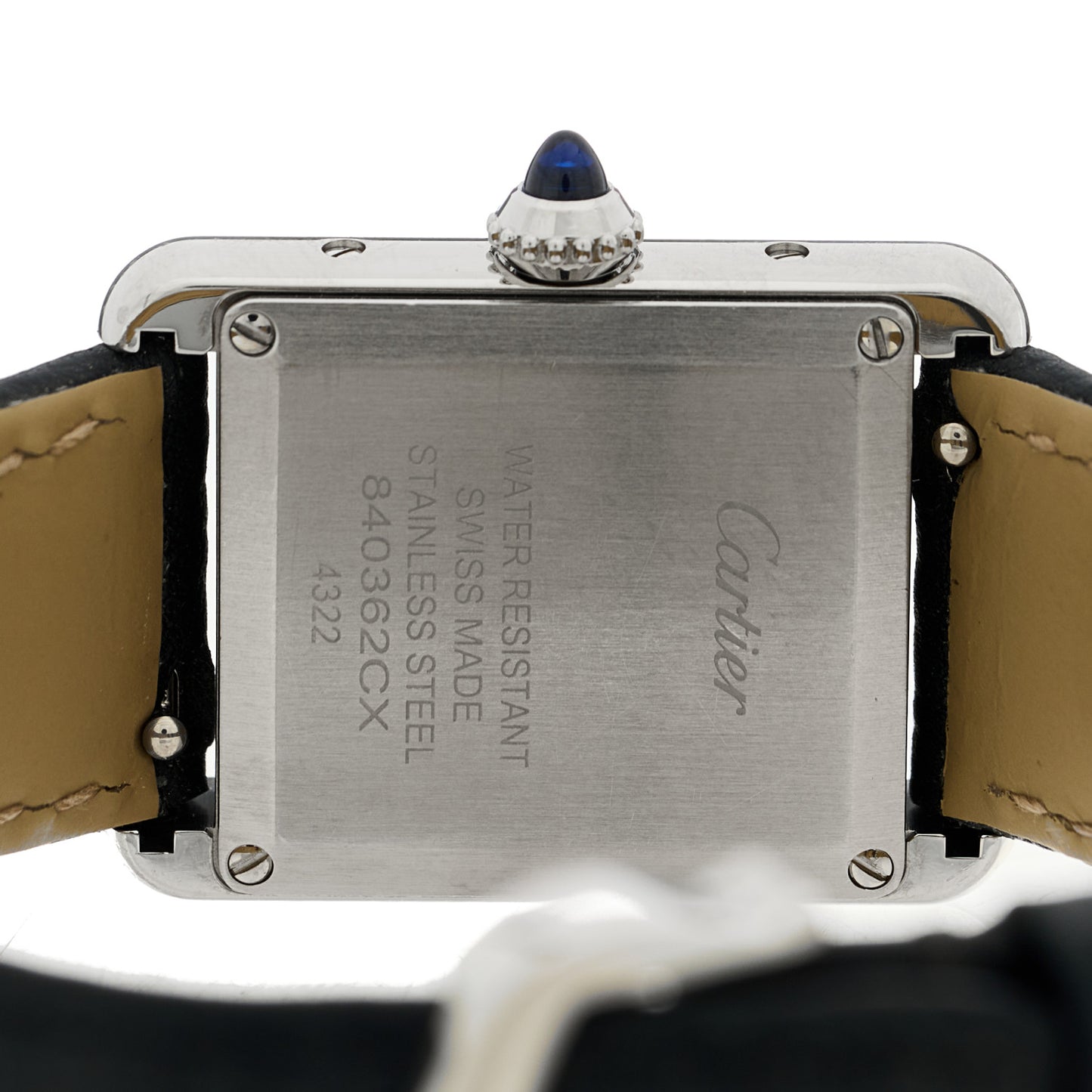 Stainless Steel Calfskin 22mm Must de Cartier Tank Quartz Watch