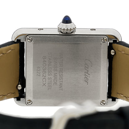 Cartier Stainless Steel Calfskin 22mm Must de Cartier Tank Quartz Watch 4 of 5