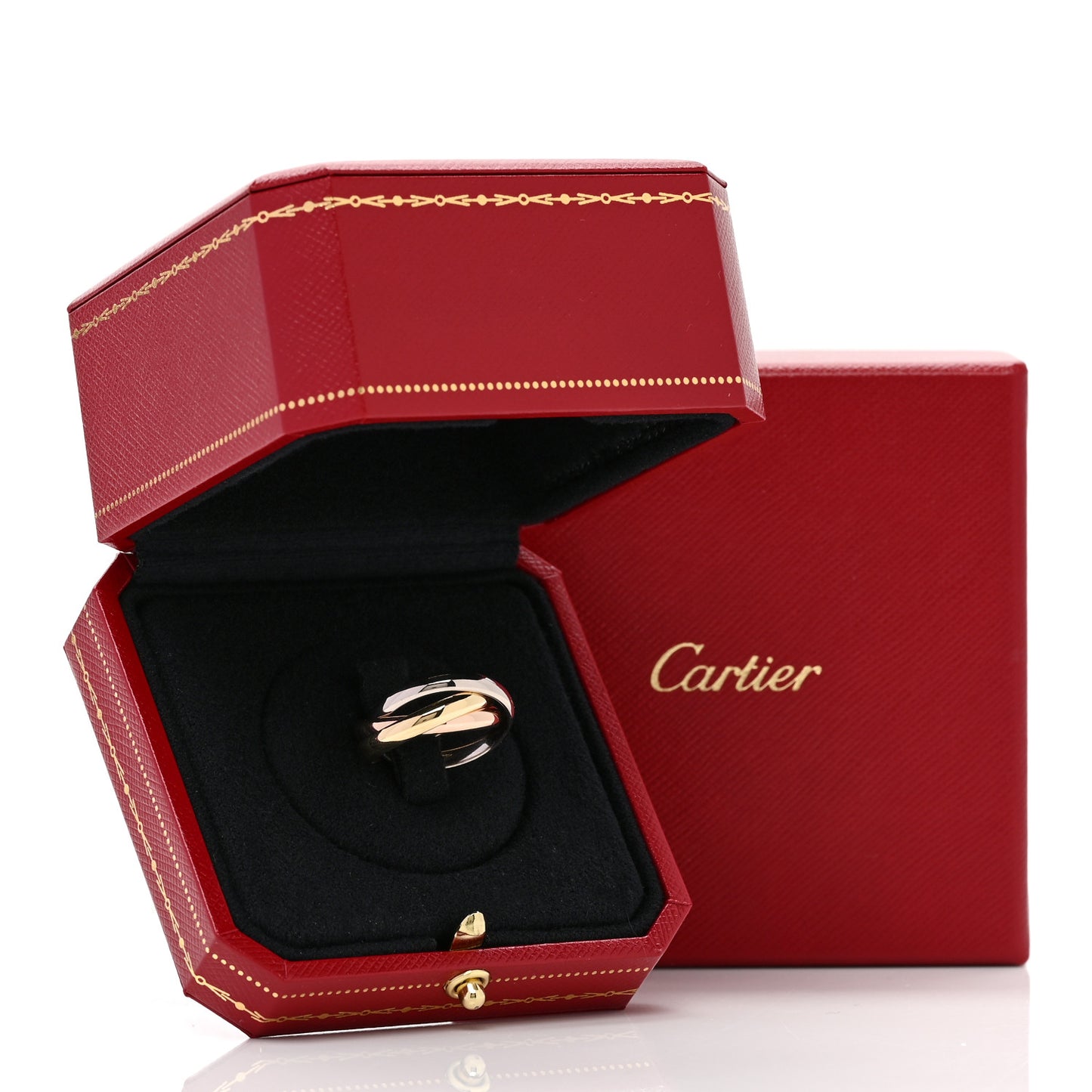 18K Pink Yellow White Gold Classic Trinity Ring 51 5.75