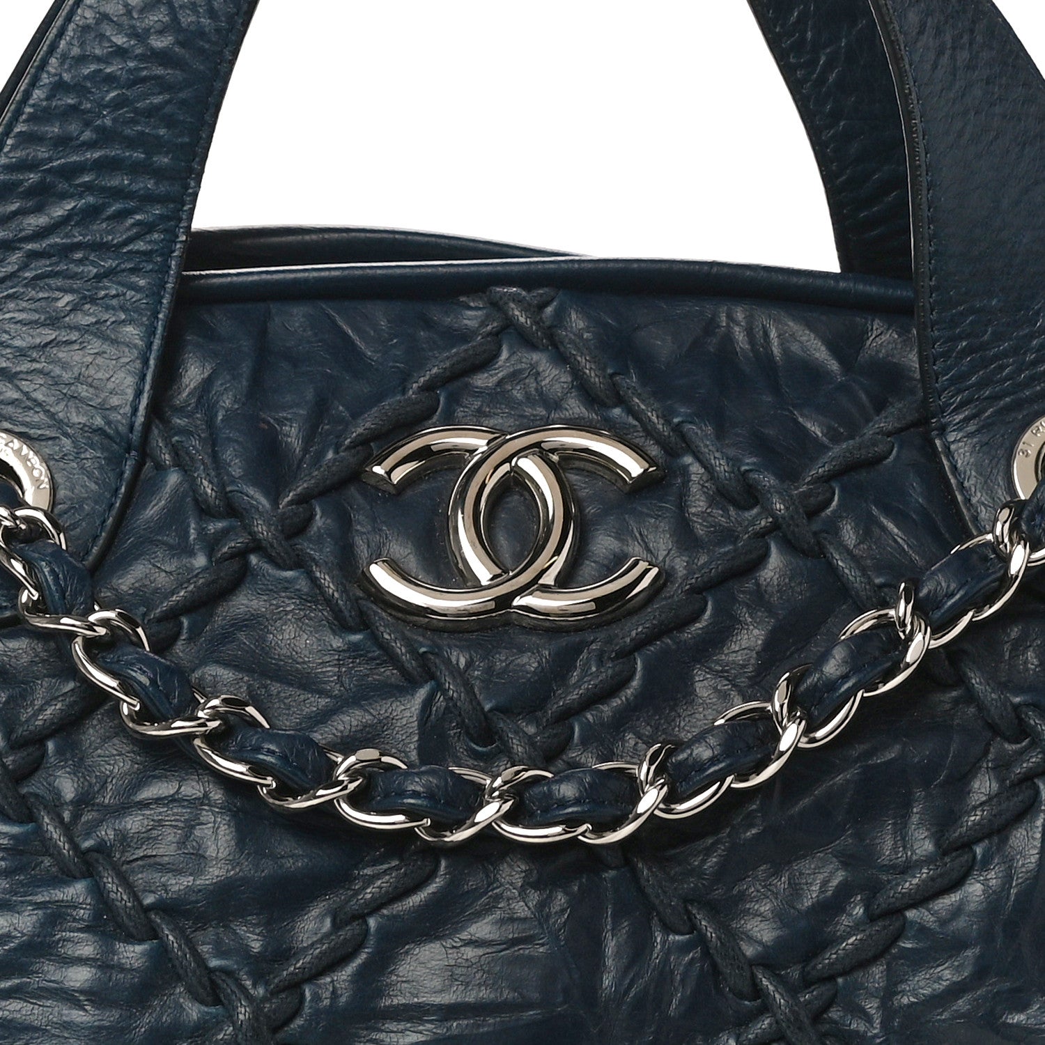 Chanel Calfskin Ultra Stitch Bowler Navy 8 of 12