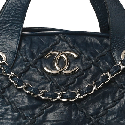 Chanel Calfskin Ultra Stitch Bowler Navy 8 of 12