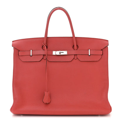 Hermes Taurillon Clemence Birkin 40 Rouge Venetian 1 of 11