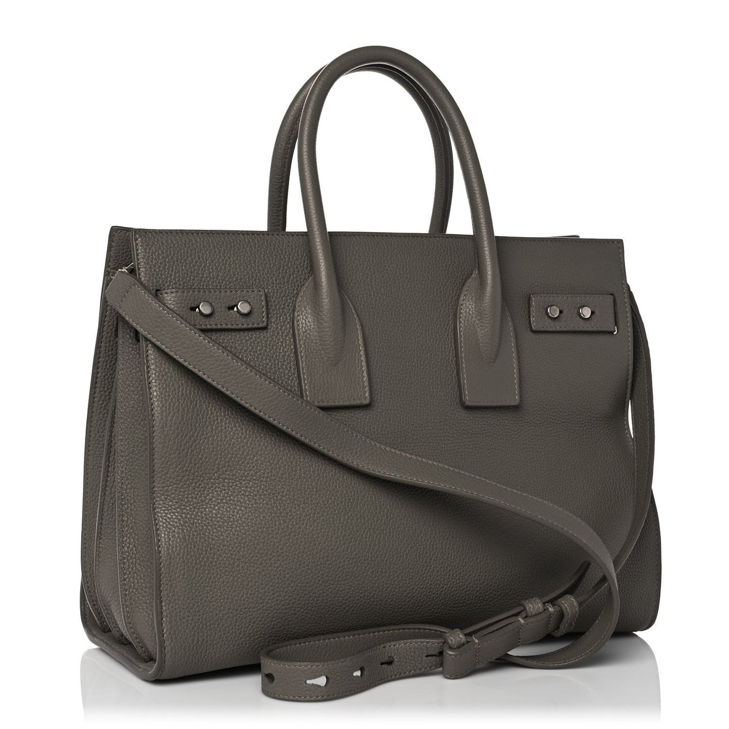 Grained Calfskin Small Supple Sac De Jour Kaki Militaire