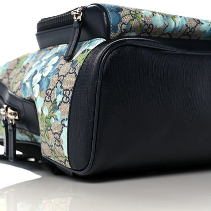 Gucci GG Supreme Blooms Monogram Medium Day Backpack Blue 9 of 14