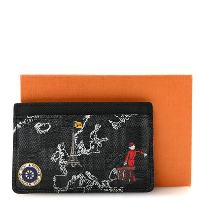 Louis Vuitton Damier Graphite World Map Porte Cartes Simple 7 of 7