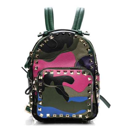 Valentino Garavani Nylon Calfskin Camouflage Mini Rockstud Backpack Multicolor 1 of 7