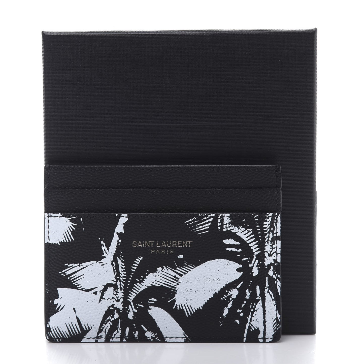 Grain De Poudre Palm Tree Card Case Black White