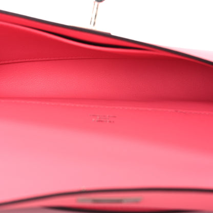 Hermes Swift Kelly Cut Clutch Pochette Rose Azalee 5 of 15