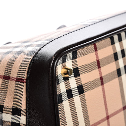 Burberry Haymarket Check Medium Golderton Tote Chocolate 10 of 12