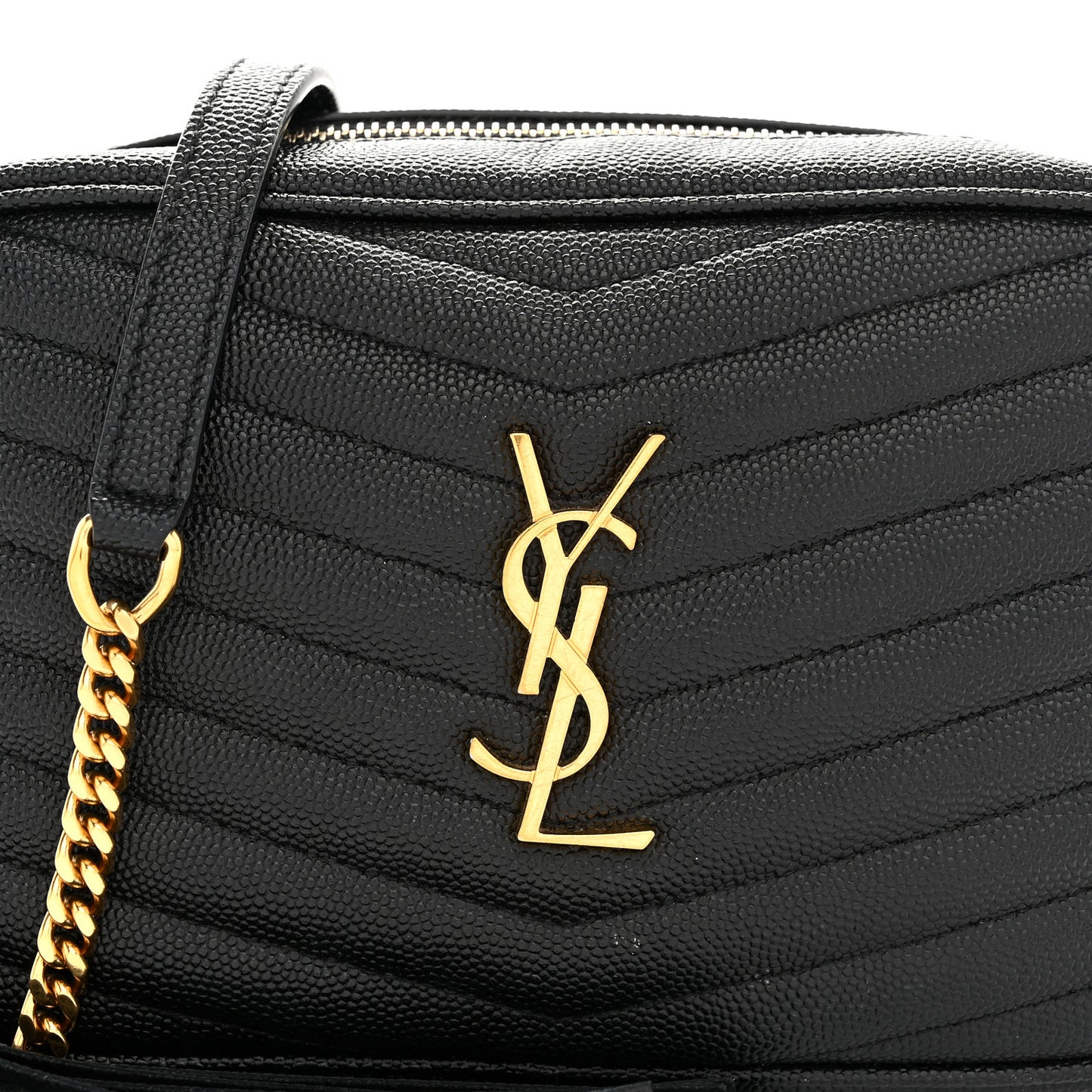 Grain De Poudre Matelasse Monogram Mini Lou Camera Bag Black