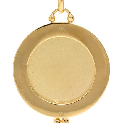 Temple St. Clair 18K Yellow Gold Diamond 25mm Pave Angel Pendant 3 of 4