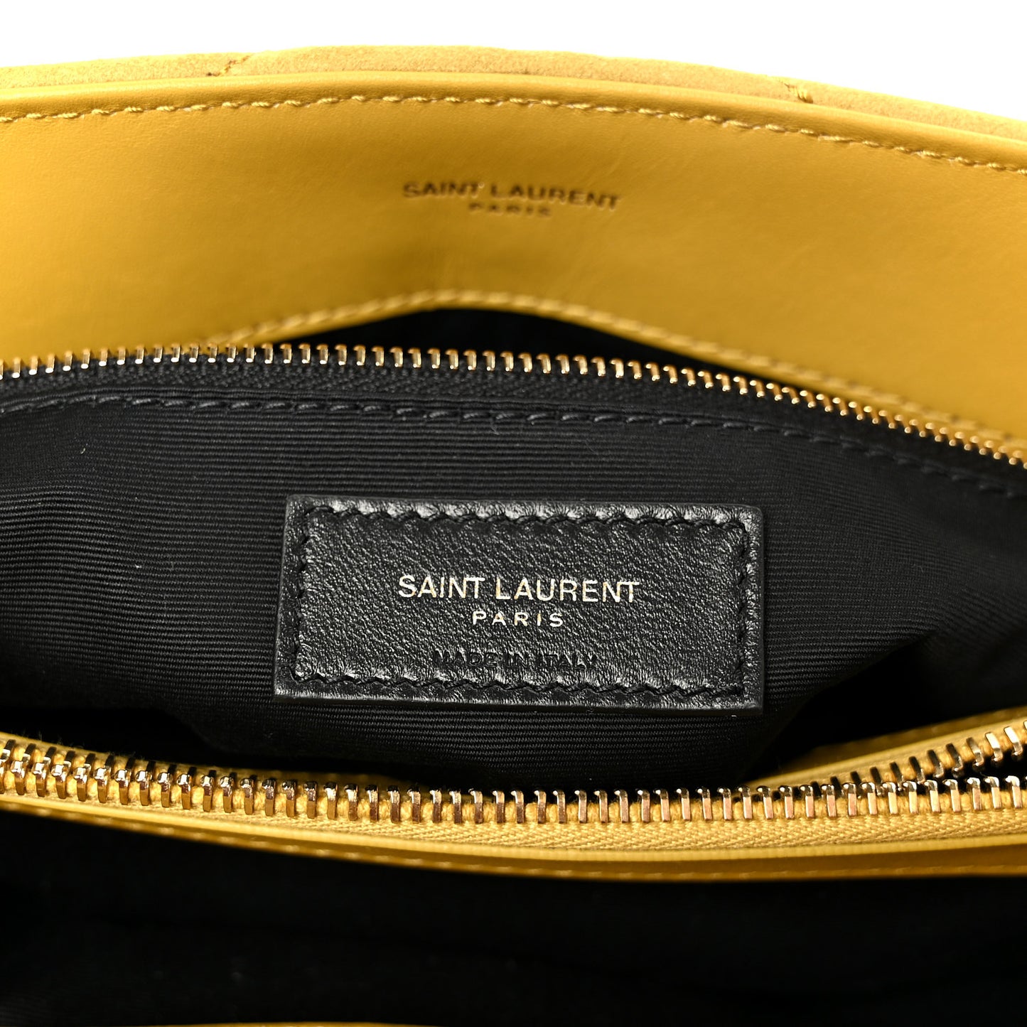 Suede Y Quilted Monogram Medium Loulou Chain Satchel Chartreuse