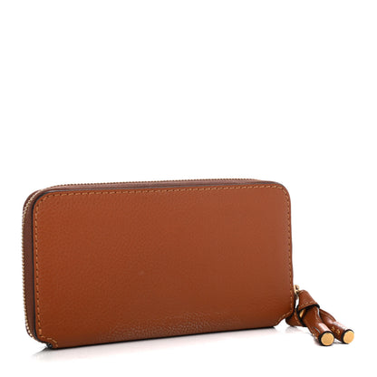 Chloe Grained Calfskin Marcie Long Zip Around Wallet Tan 2 of 4