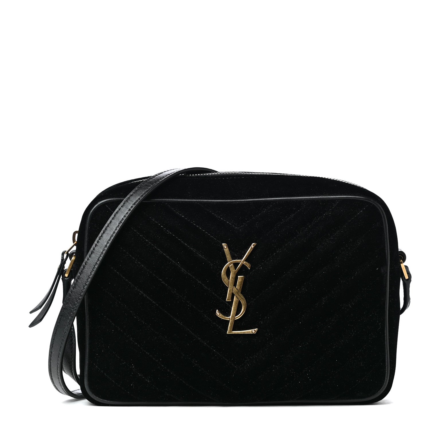 Saint Laurent Velvet Matelasse Monogram Lou Camera Bag Black 1 of 4