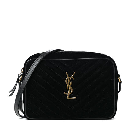 Saint Laurent Velvet Matelasse Monogram Lou Camera Bag Black 1 of 4