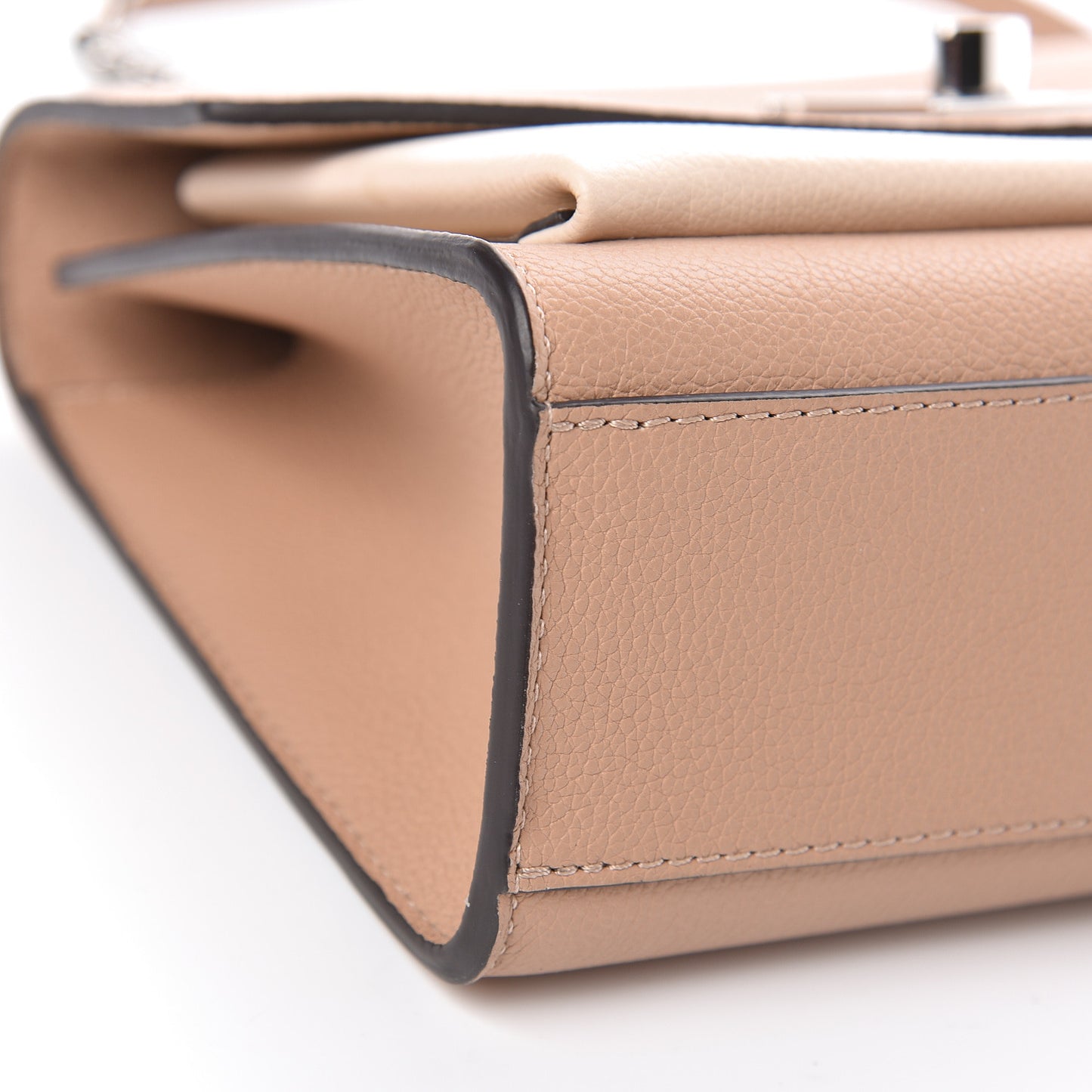 Soft Calfskin Mylockme Chain Bag BB Papyrus Creme
