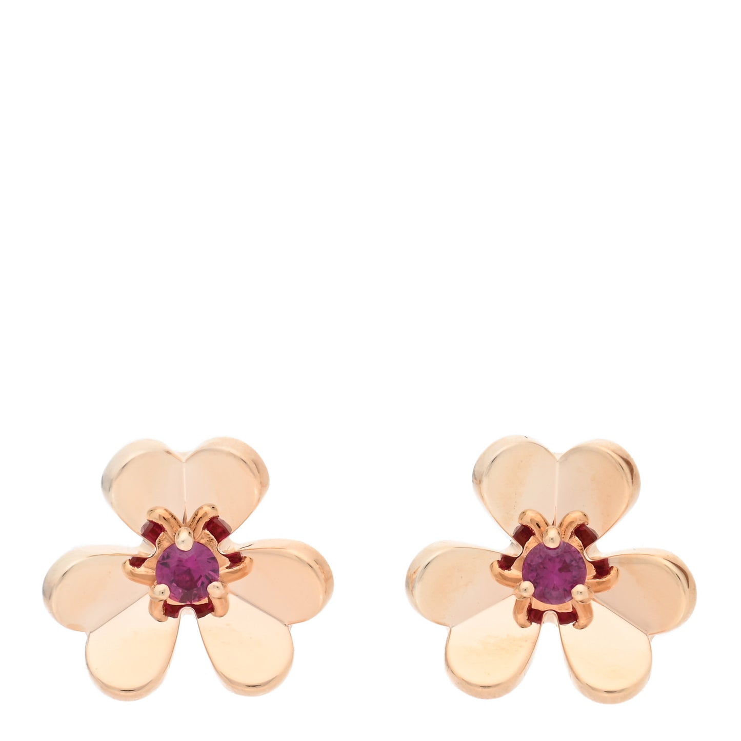 18K Rose Gold Ruby Mini Frivole Earrings