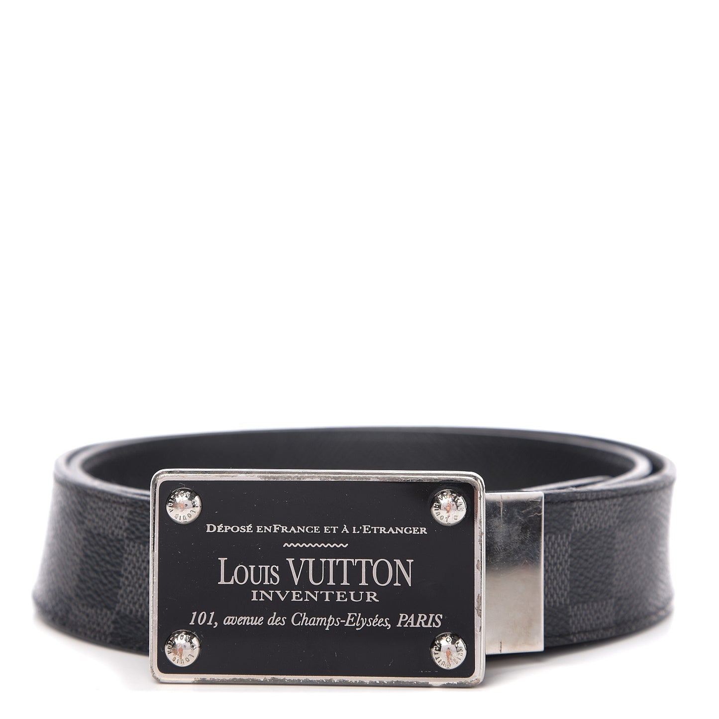 Damier Graphite 35mm LV Inventeur Reversible Belt 90 36