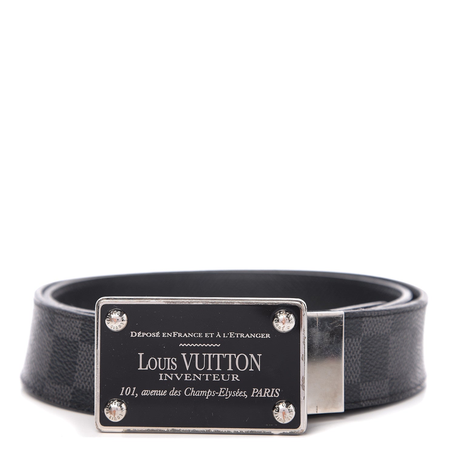 Louis Vuitton Damier Graphite 35mm LV Inventeur Reversible Belt 90 36 1 of 7