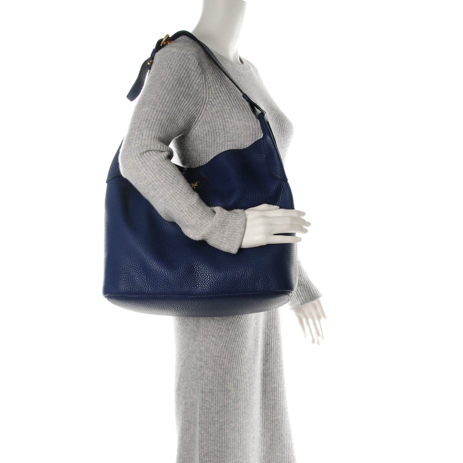 Prada Vitello Daino Hobo Inchiostro 2 of 10