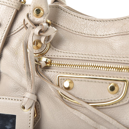 Balenciaga Chevre Gold Metallic Edge Hardware Mini City Beige Praline 9 of 9
