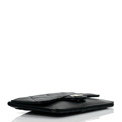 Chanel Caviar Quilted Flap Zip Card Holder Black 4 of 9