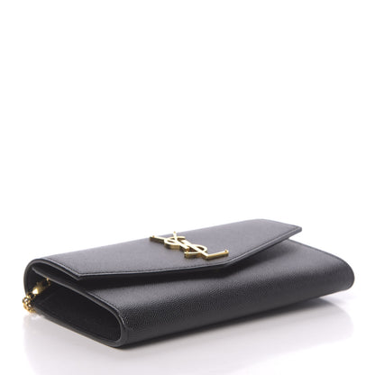 Saint Laurent Grain De Poudre Uptown Chain Wallet Black 5 of 12