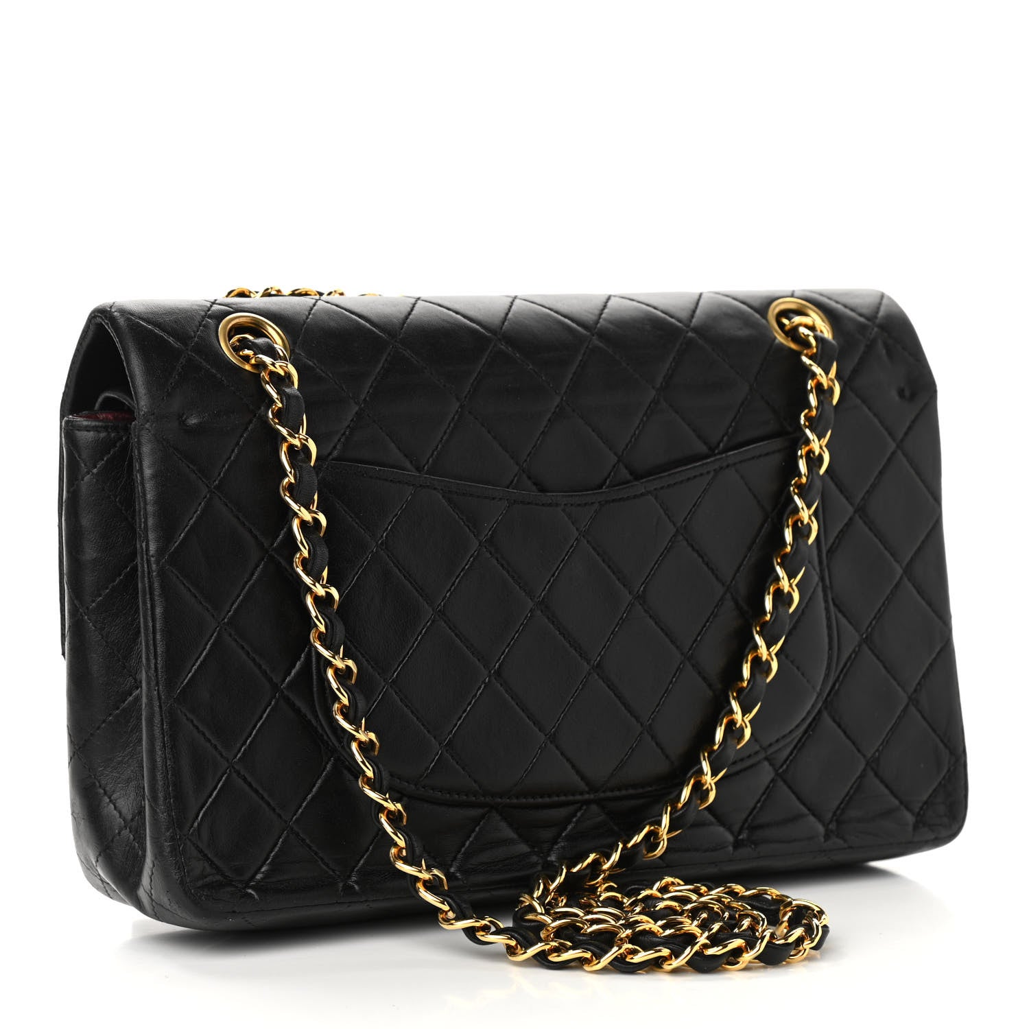 Chanel Lambskin Quilted Medium Double Flap Black 3 of 14