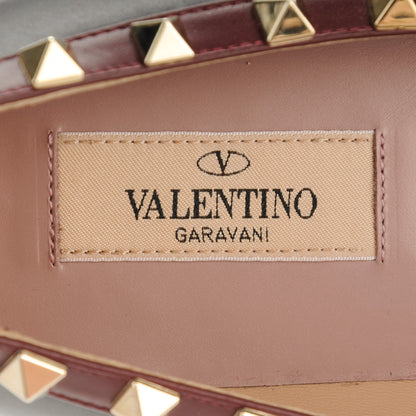 Valentino Garavani Nappa Rockstud Ballerina Flats 38 Griotte 6 of 7