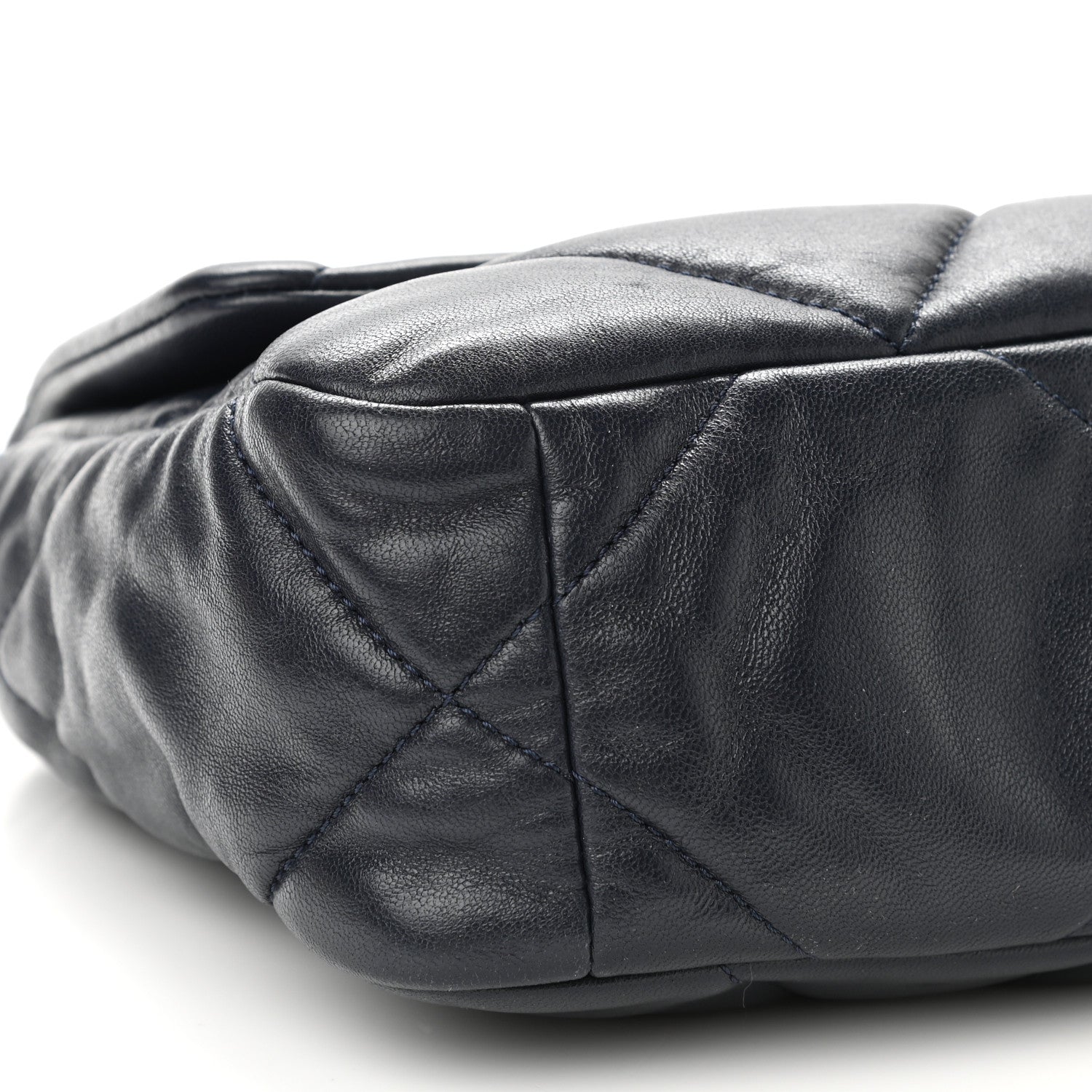 Chanel Lambskin Quilted Medium Chanel 19 Flap Navy Blue 9 of 10