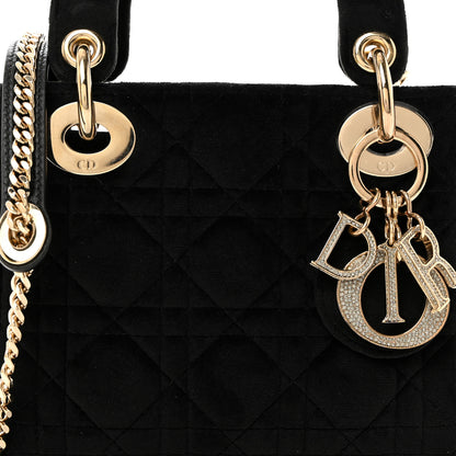 Christian Dior Velvet Mini Lady Dior Black 8 of 10