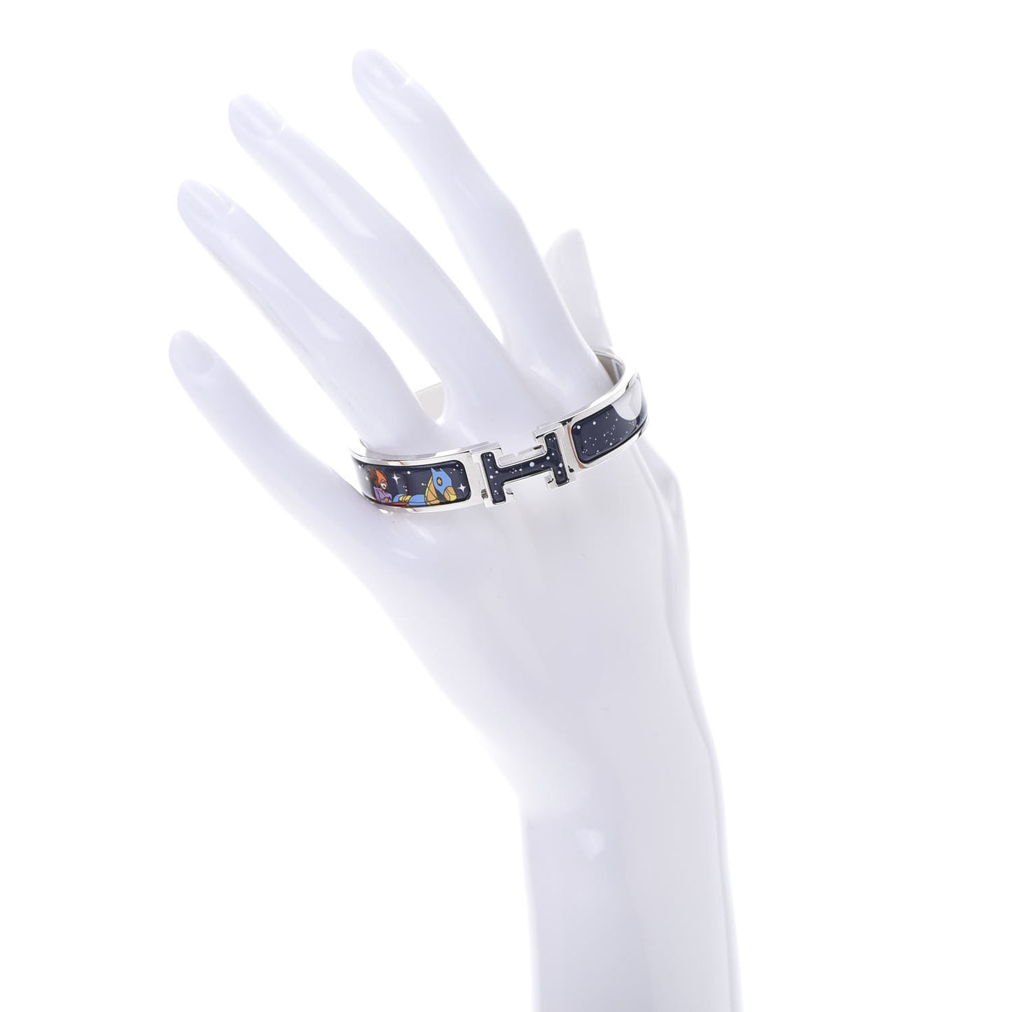 Enamel Narrow Space Derby Clic Clac H Bracelet PM Indigo Multicolor