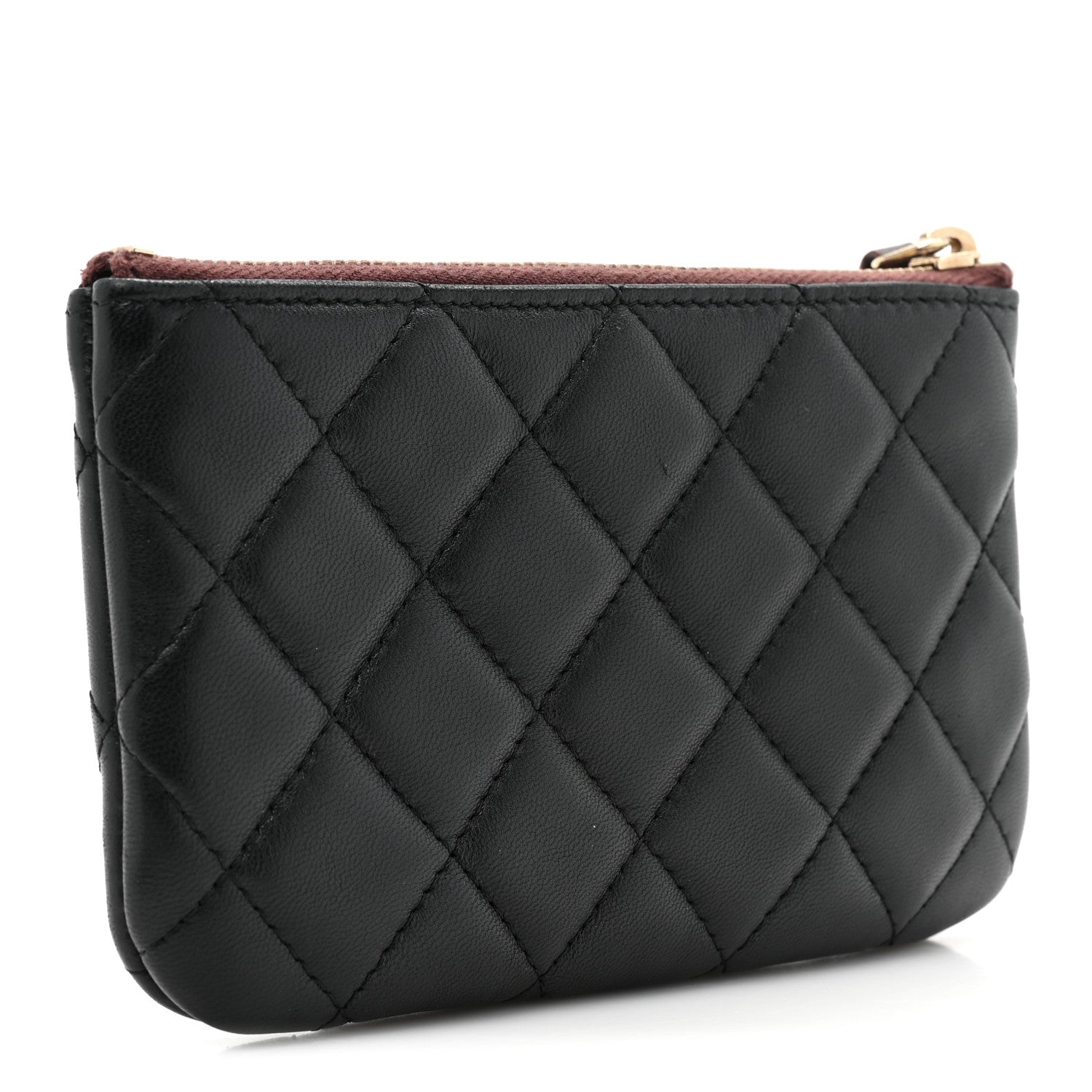 Chanel Lambskin Quilted Small Cosmetic Case Black 3 of 10