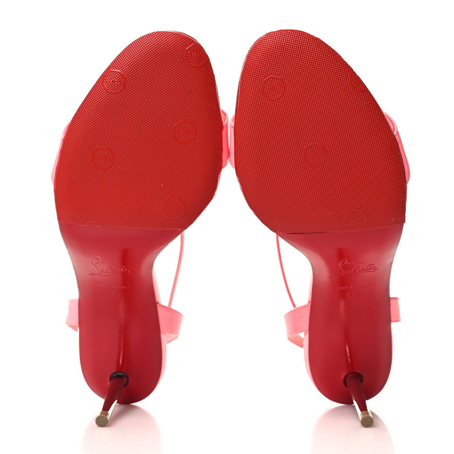 Christian Louboutin Patent Epic 70 Sandals 38 Bubble Gum 5 of 7