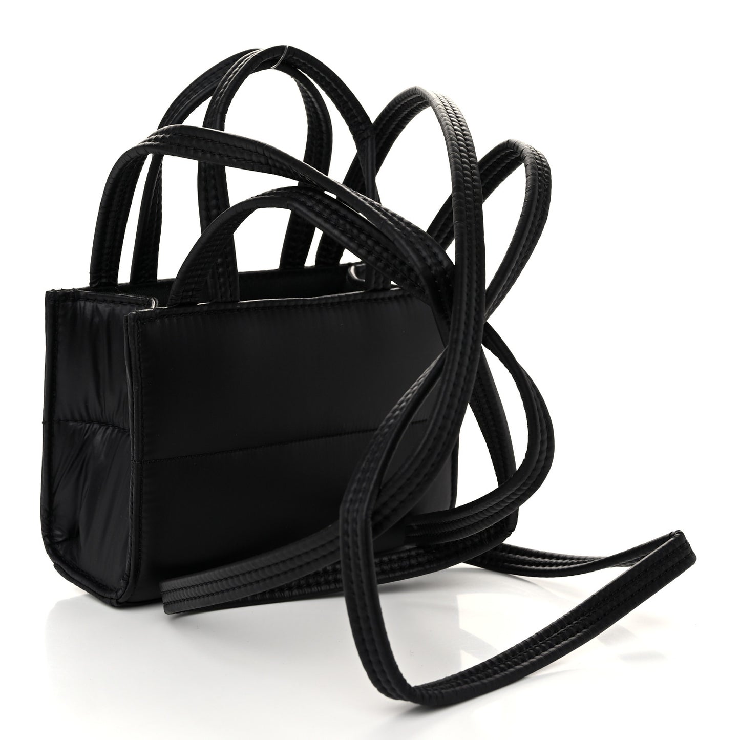 Nylon Small Puff Shopping Bag Black