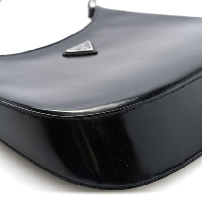 Prada Spazzolato Cleo Shoulder Bag Black 8 of 9