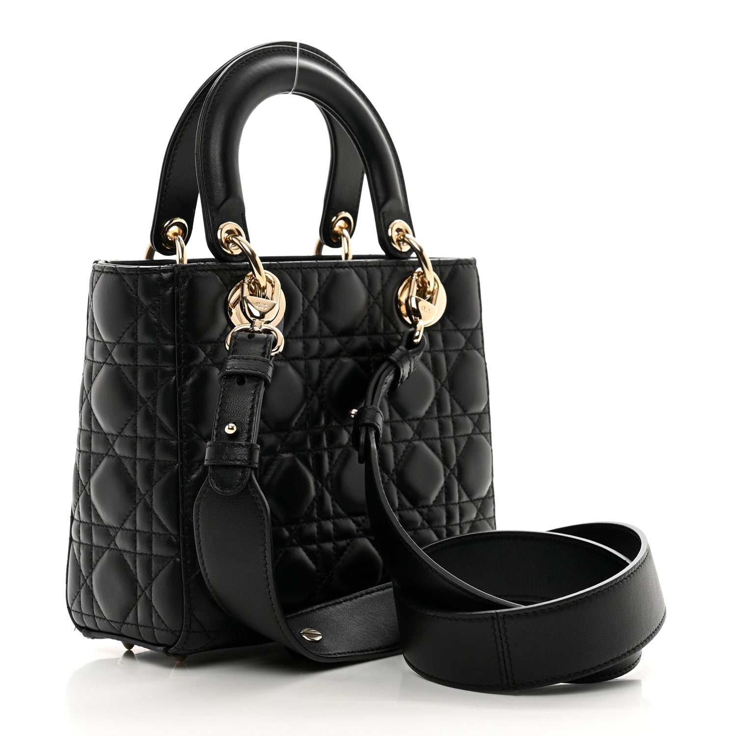 Christian Dior Lambskin Cannage Small My ABCDior Lady Dior Black 3 of 10