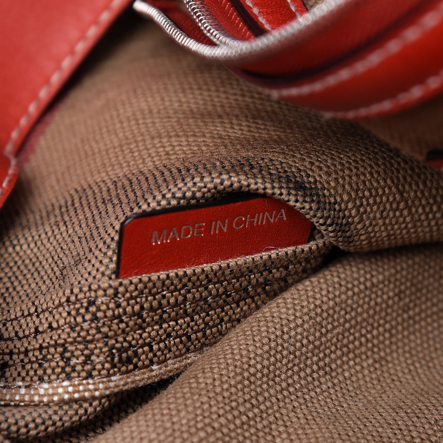 Canvas Mega Check Medium Ashby Hobo Cadmium Red