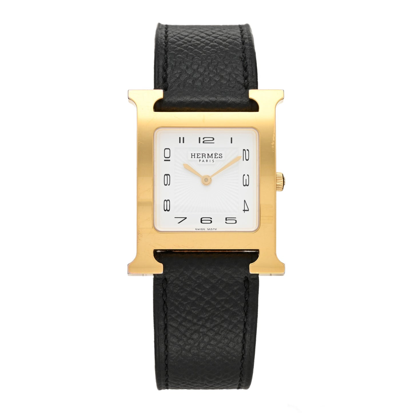 Stainless Steel Epsom 26mm Heure H Hour Quartz Watch Noir