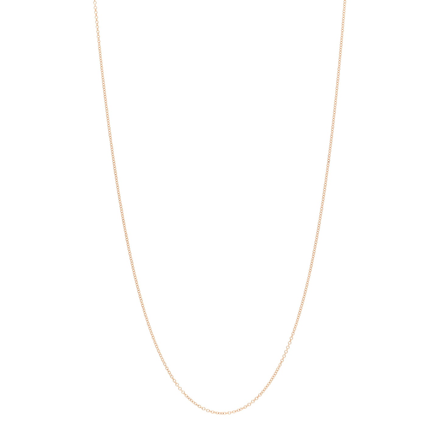 18K Rose Gold Chain Necklace 18"