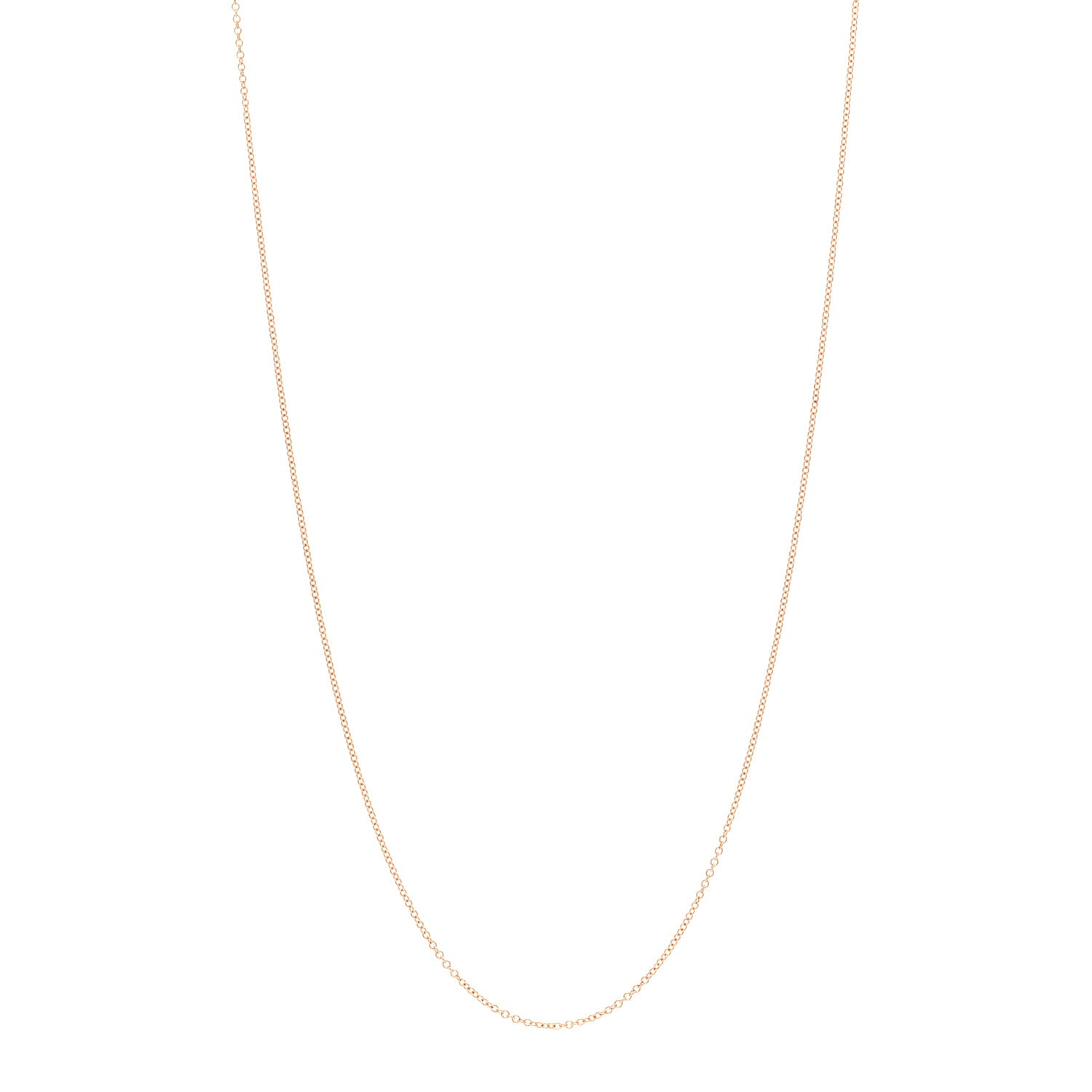 Tiffany 18K Rose Gold Chain Necklace 18" 1 of 4