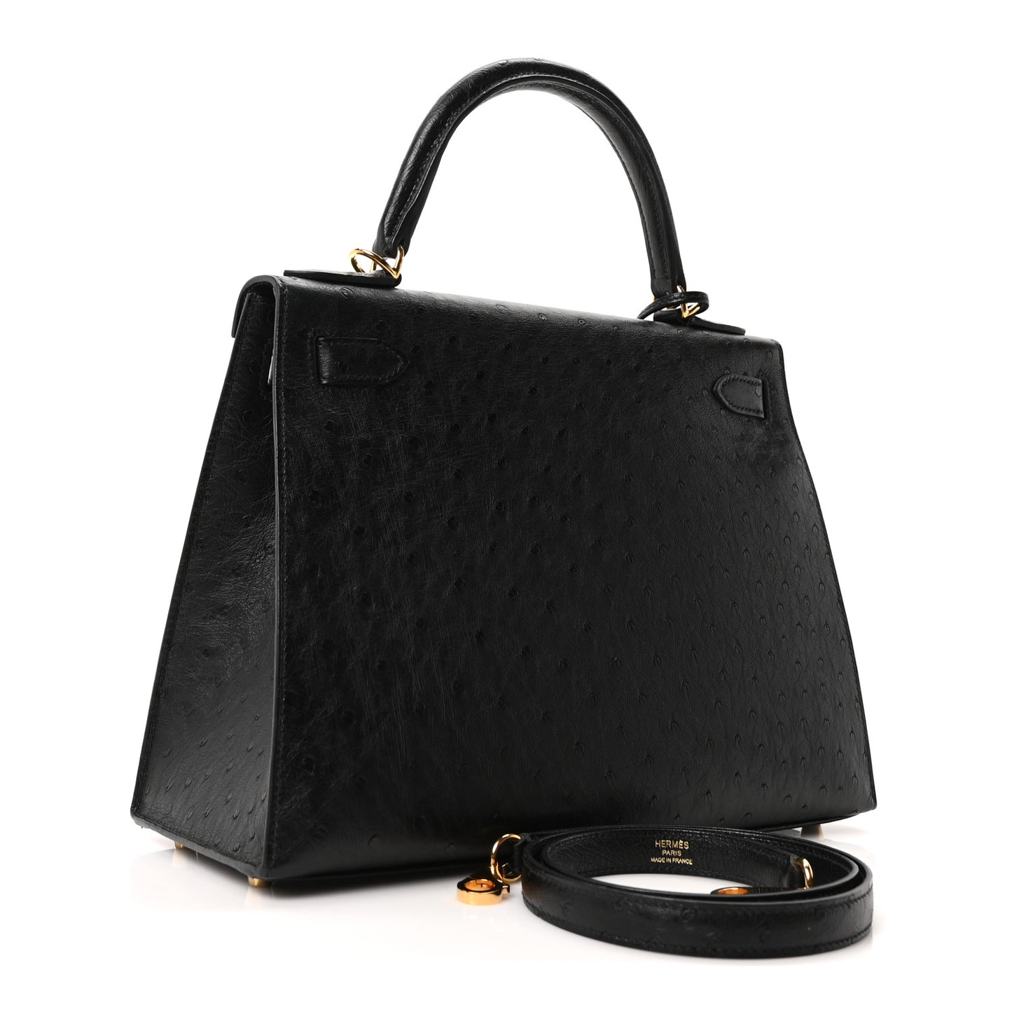 Ostrich Kelly Sellier 28 Black