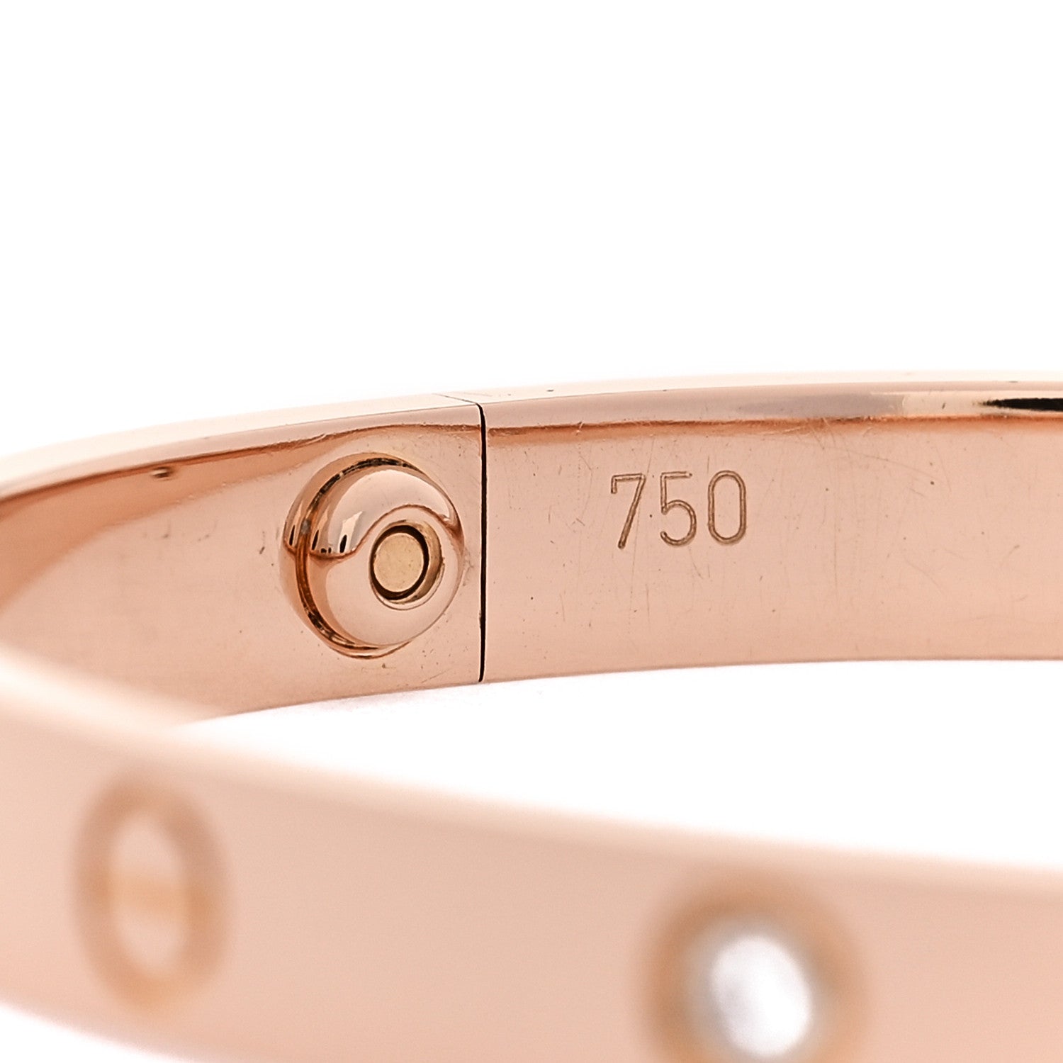 Cartier 18K Pink Gold 4 Diamond LOVE Bracelet 18 4 of 8