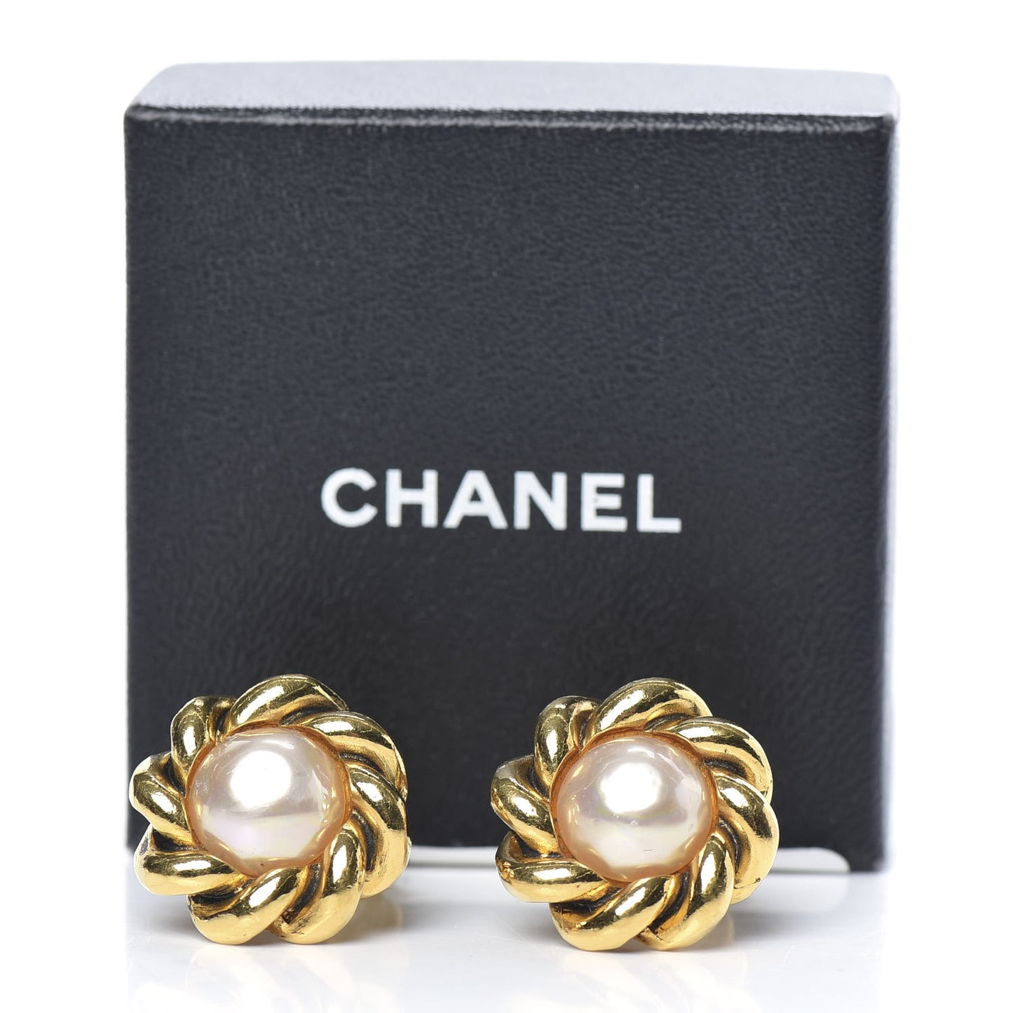 Pearl Clip On Earrings Gold