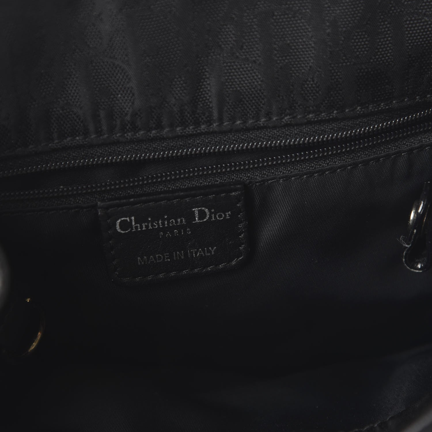 Christian Dior Nylon Monogram Small Lovely Tote Black 8 of 10