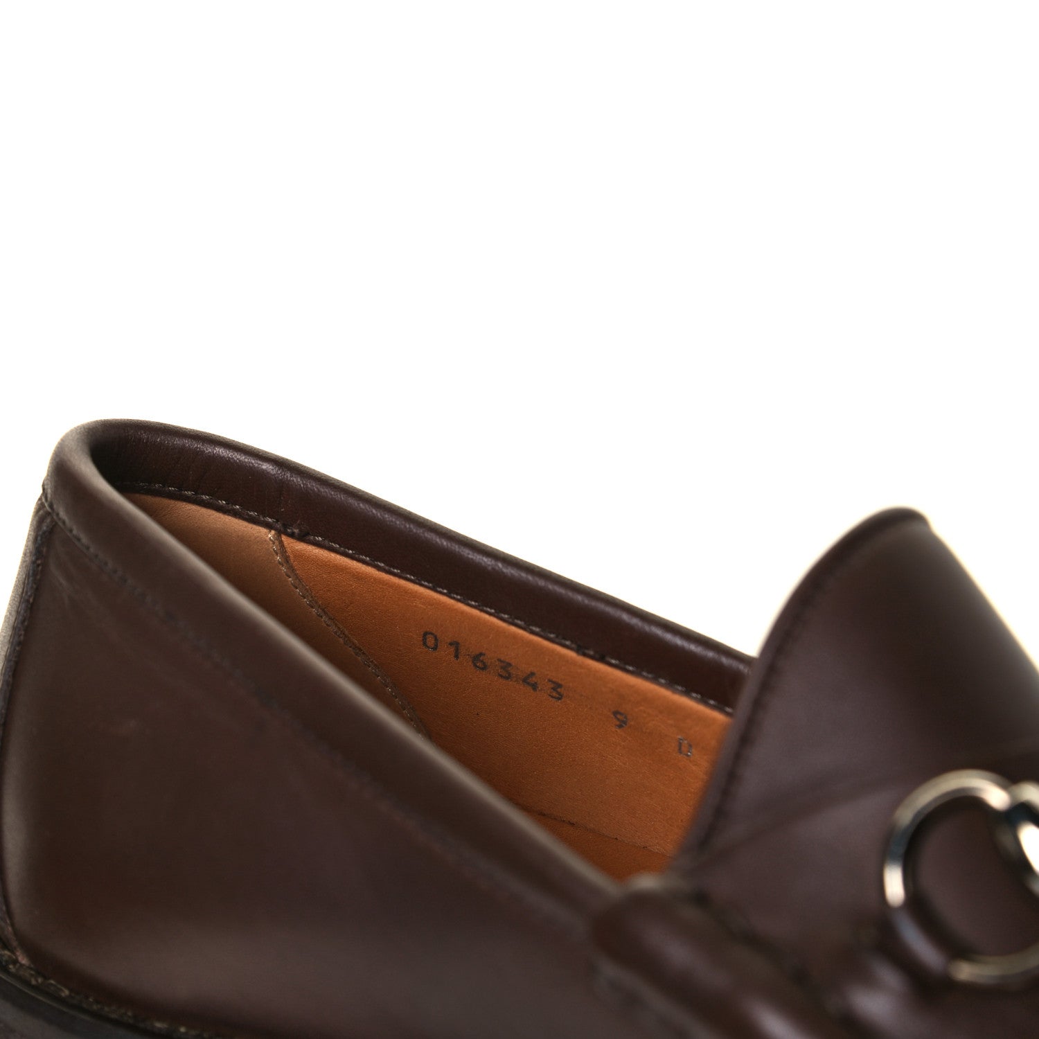 Gucci Laredo Calfskin Mens Horsebit Lug Sole Loafers 9 Brown 8 of 10